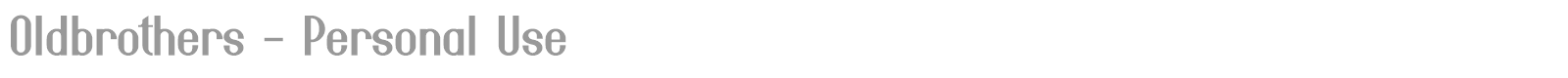 Oldbrothers font preview